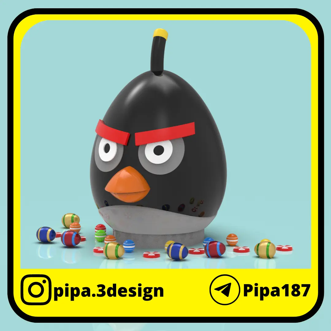Angry Birds Bomb piggy bank or easter egg