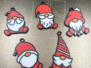 Christmas Gnome Ornaments set.