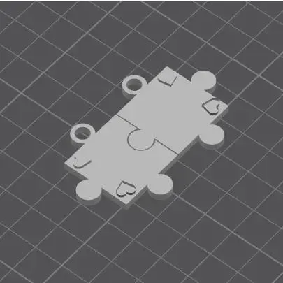 PUZZLE COUPLE KEYCHAIN