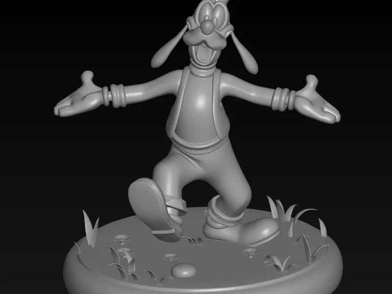 print ready disney goofy 3d model