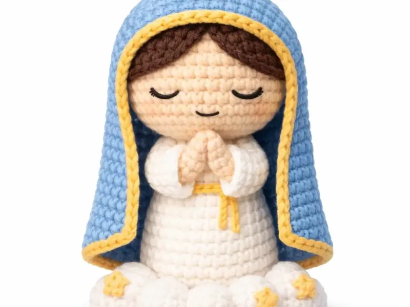 Virgin Mary Crochet Style STL – Blessed Mother Amigurumi Ins