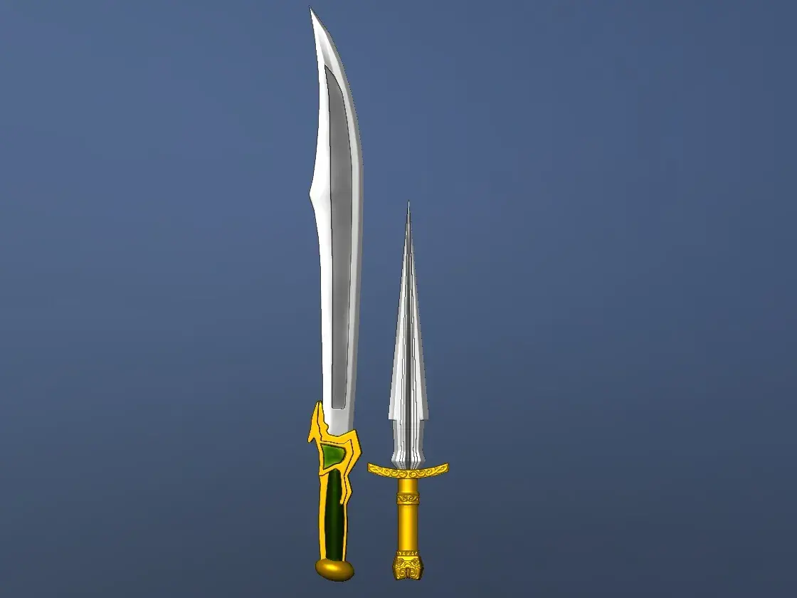 Loki Dagger and Sylvie Blade - REAL SIZE COSPLAY FILE