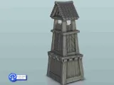 Medieval roofed outpost - miniatures warhammer terrain scene-0