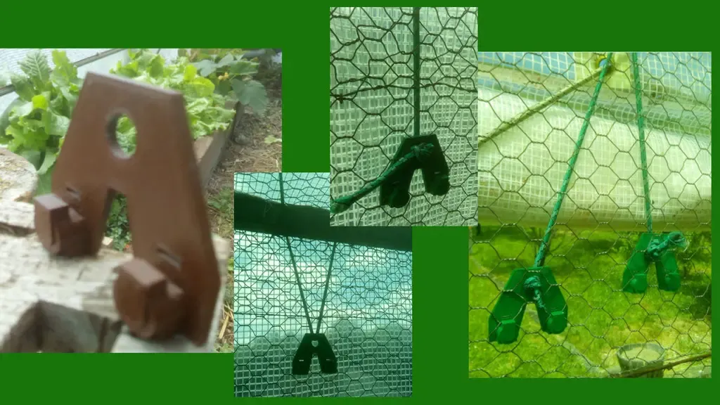 bungee cord fixing hook on hexagonal wire mesh