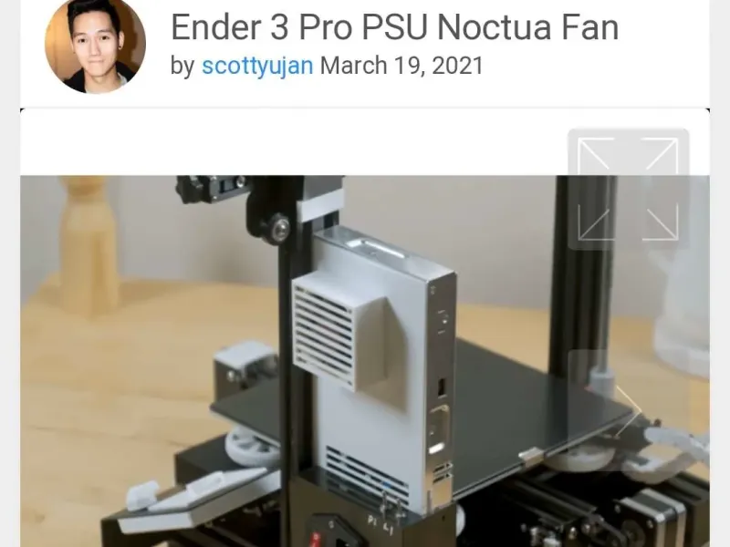 Ender 3 Pro PSU Noctua Fan