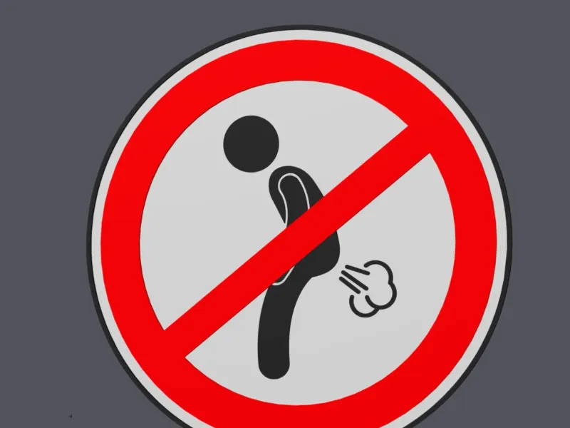 Fart Forbidden v2 Male Version - Traffic Sign - Wall Art