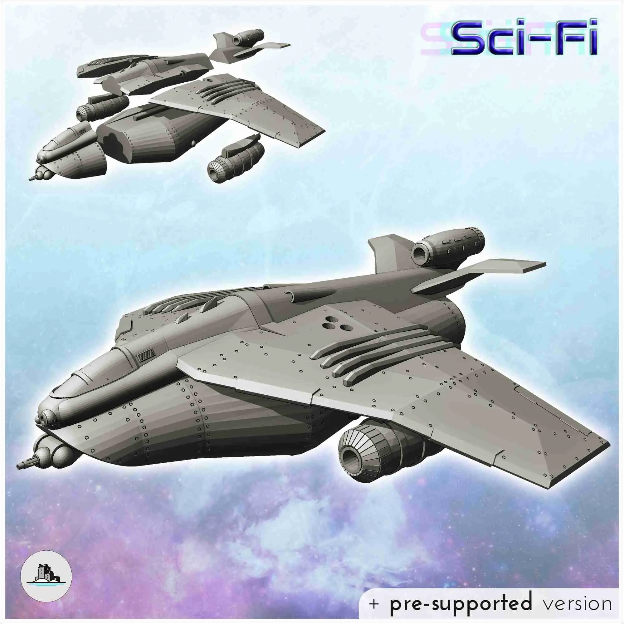 Sci-Fi air vehicles pack No. 1 - miniatures warhammer 40k 40