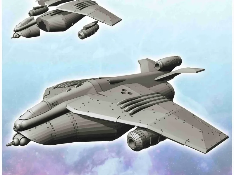 Voidstalker dropship spaceship (2) - miniatures warhammer 40