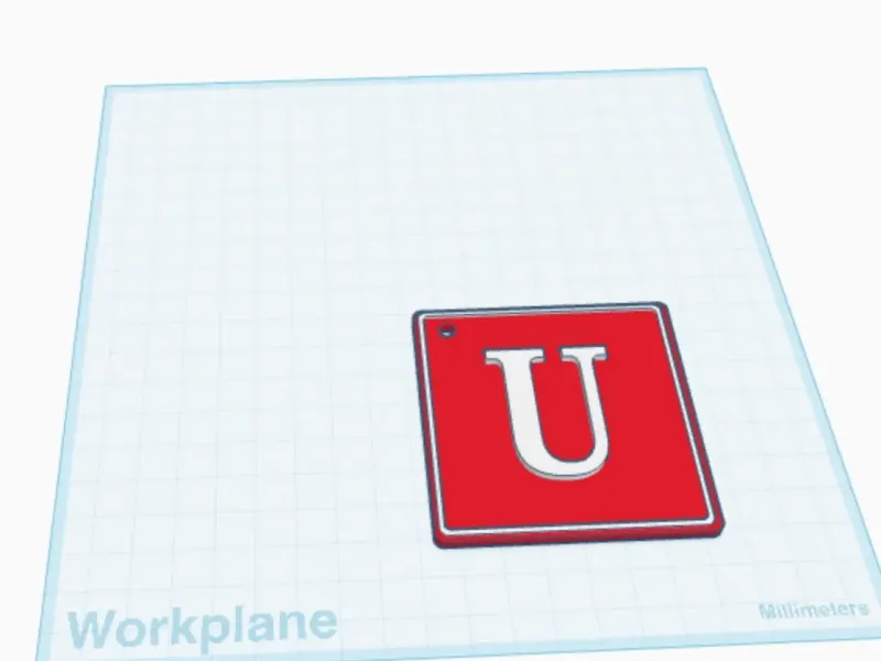 keychain letter U
