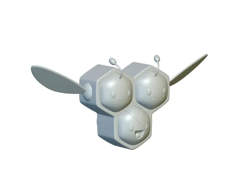 Pokemon Combee #415 - Klaar voor 3D afdrukken!
