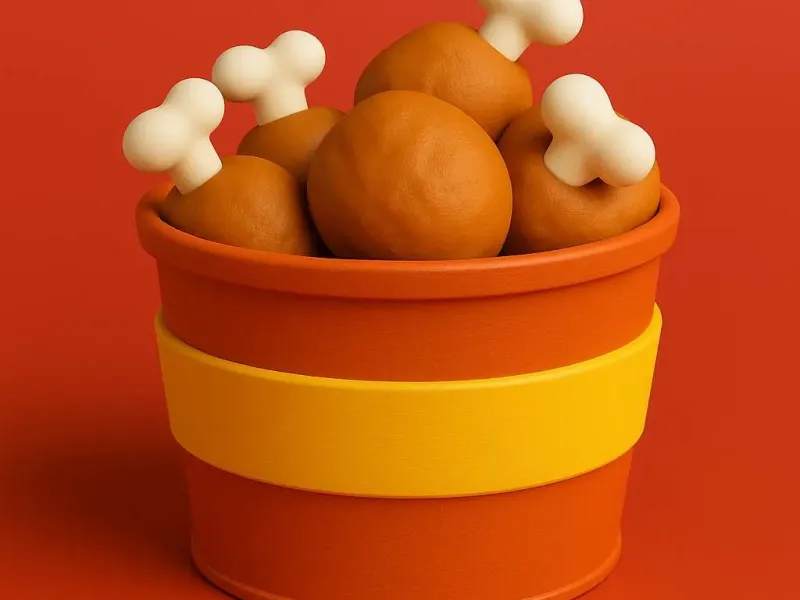 Bucket of Fried Chicken Toy