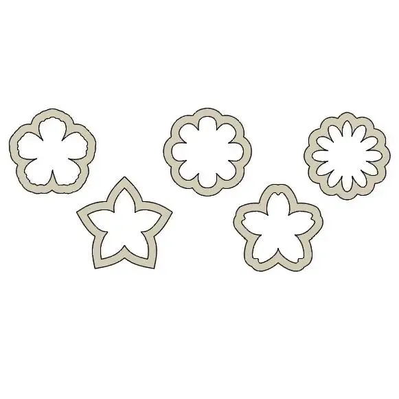 Flower Cookie Cutters Set Of 5