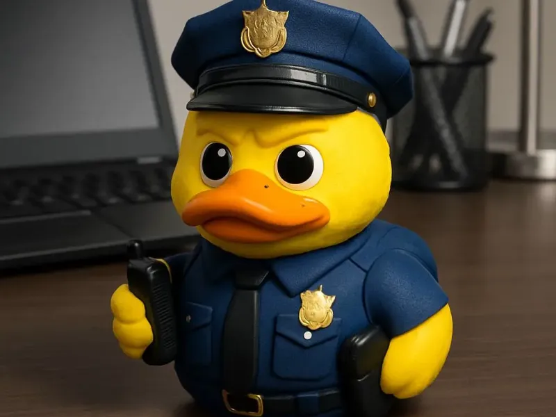 Rubber Duck - Police model - 3D print