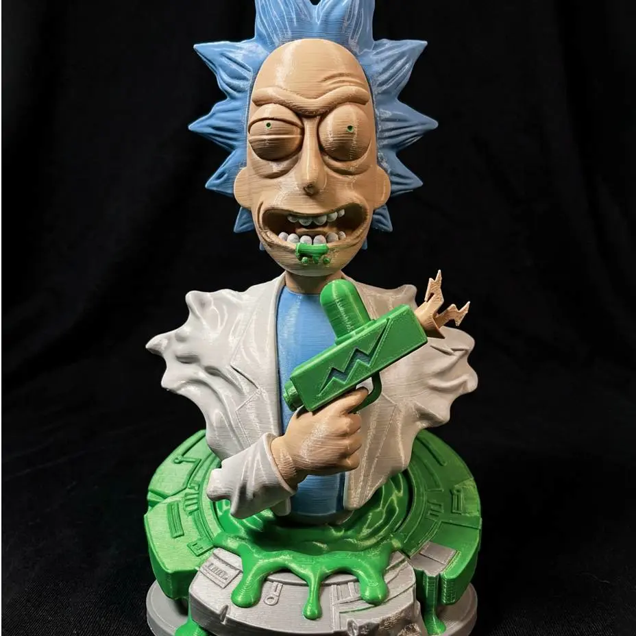 Mad Scientist Portal Bust | Rick Sanchez 3D Model | Sci-Fi