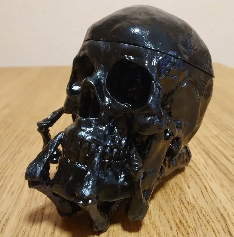 Halloween skull candy box