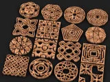 Geometric Coasters & Trivets SVG STL CNC Laser Cut Pack - 3D-3