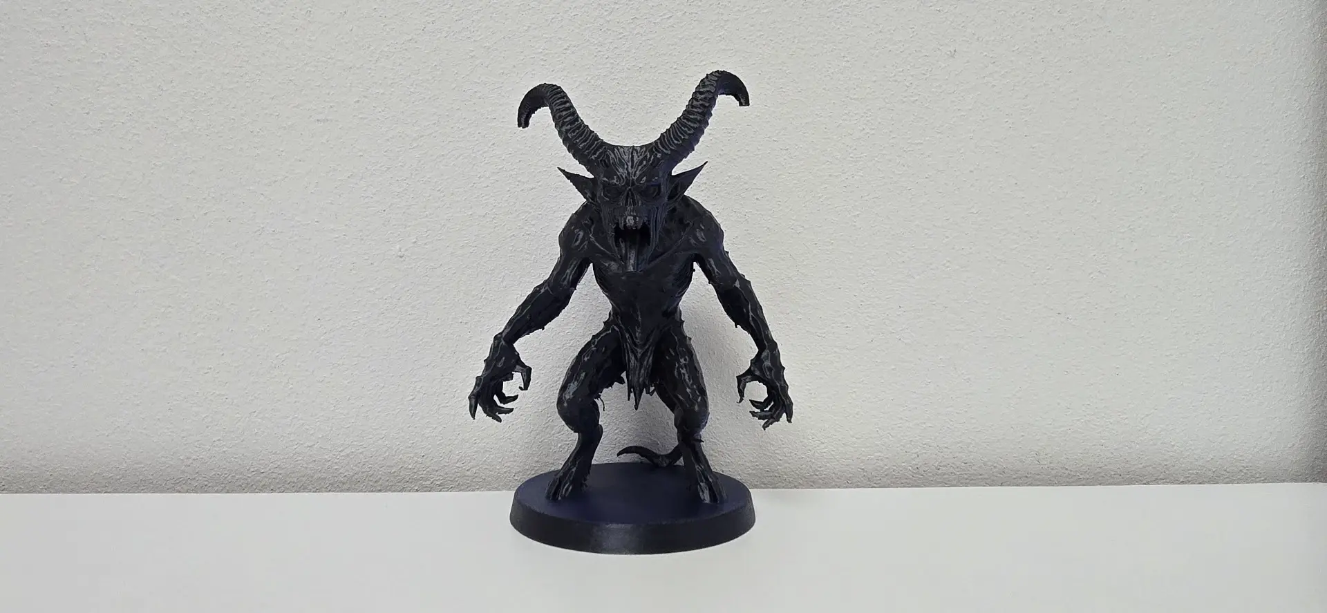 Snarling Horned Demon Christmas Figurine