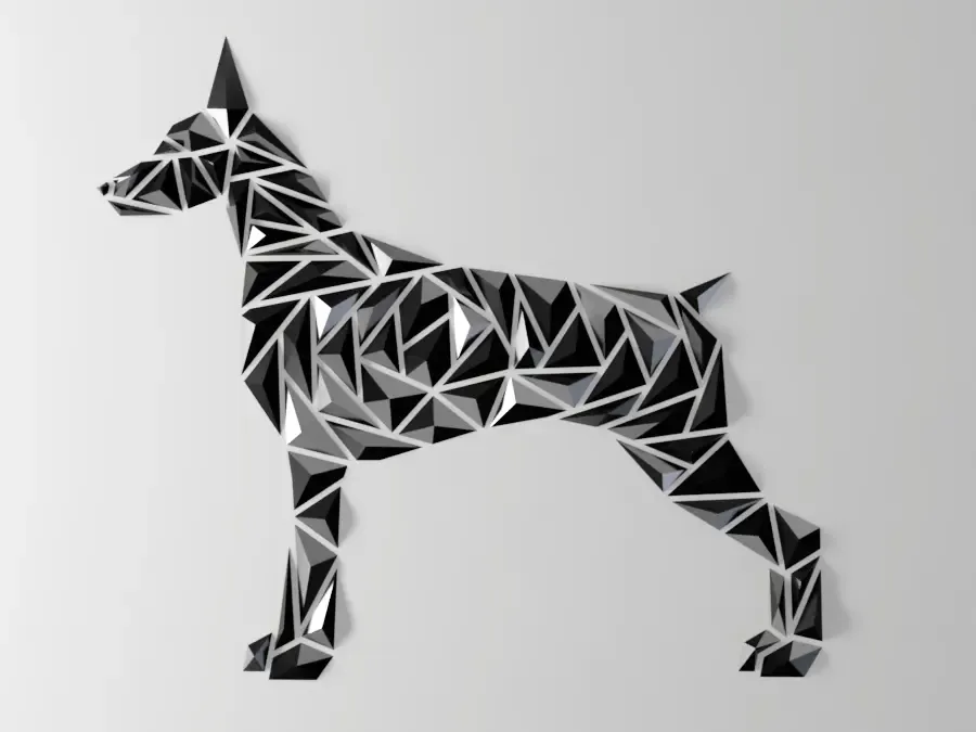 Geometric dog wall art - “Dobermann style”