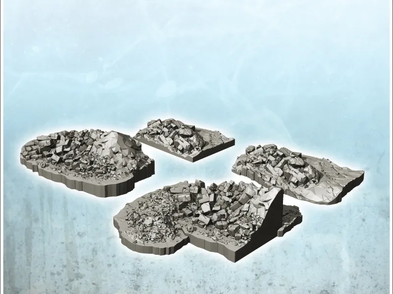 Urban debris set met puin (5) - miniaturen warhammer tabl