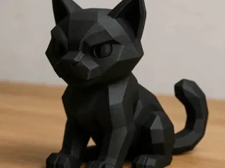 Angry Cat Low Poly