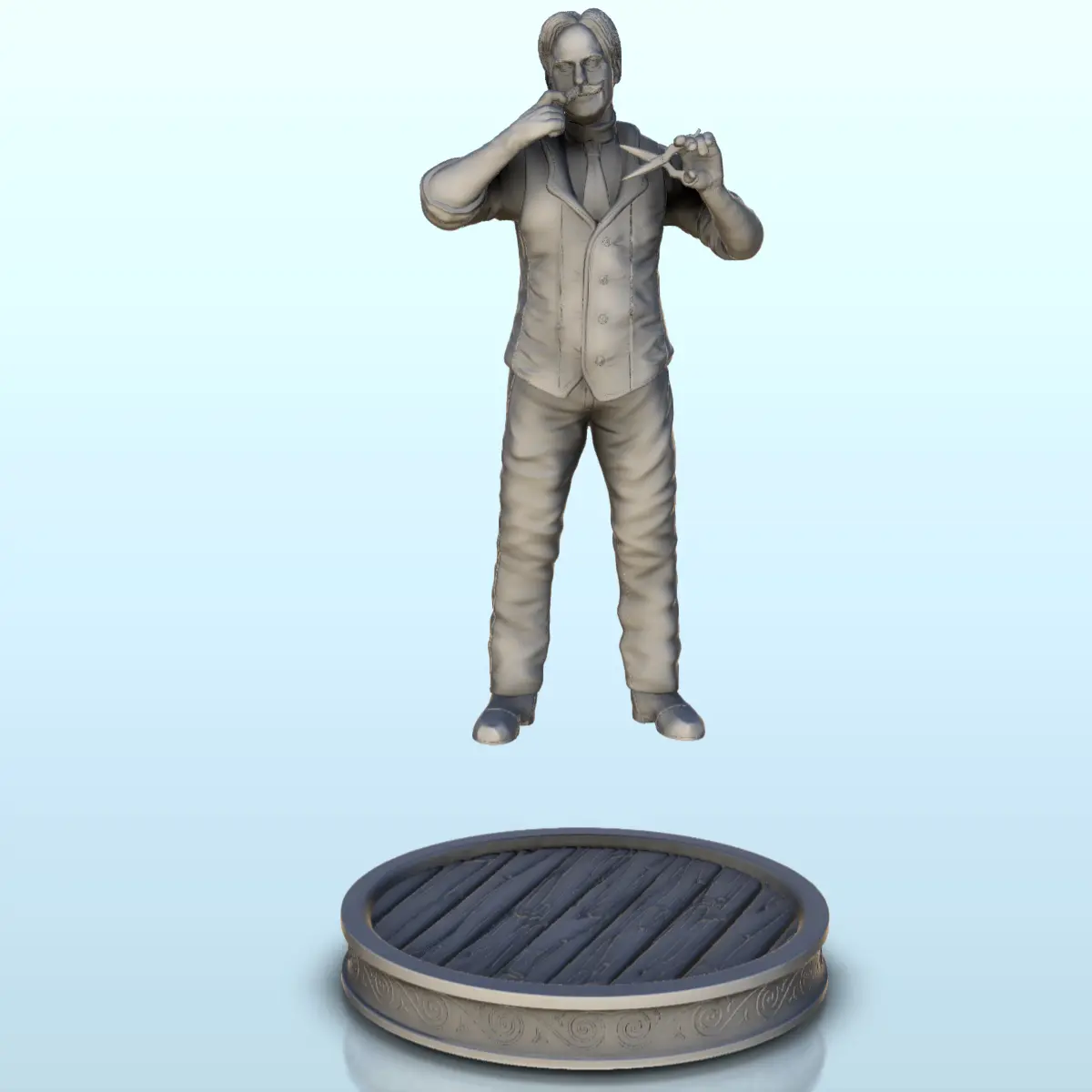 Barbero con tijeras (2) - Figura en miniatura del Viejo Oeste