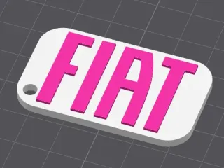 Dual-Color Fiat Keychain