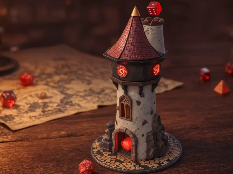 Haute tour à dés médiévale