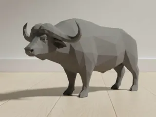 Bufalo africano - low poly