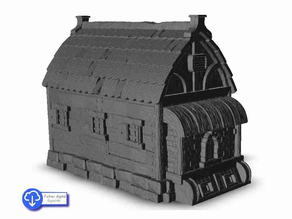 Casa medieval 4 - miniaturas warhammer 40k 40000 terreno sc