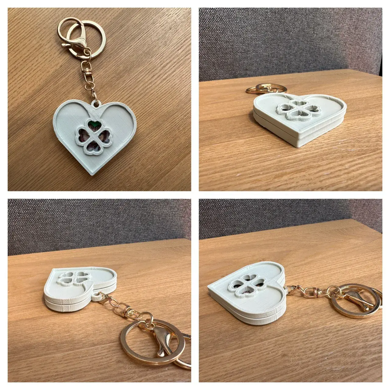 Heart photo keychain