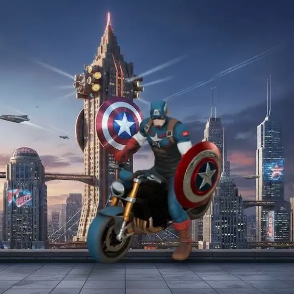 Capitan America Motorbike
