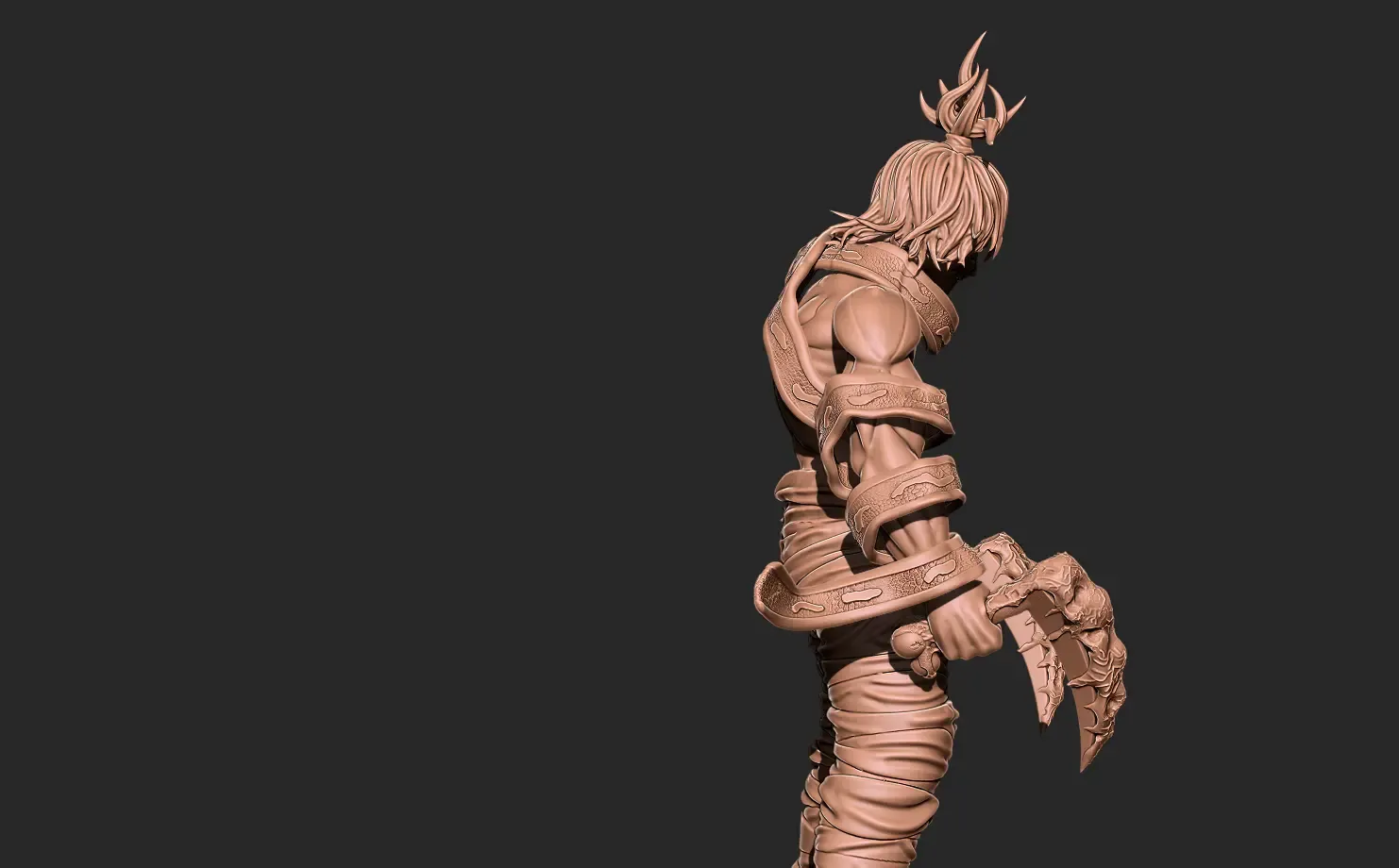Demon slayer - Gyutaro rank 6 anime 3D print model