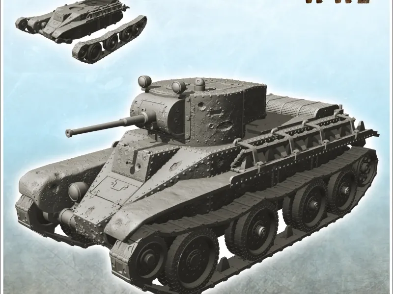 BT-5 tank - Russia USSR WW2 Flames of War Bolt Action