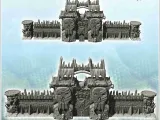 Great orc wall with shooting platforms and wooden battlement-1