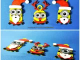 Minions Keychain / Magnets -Christmas cute version-2