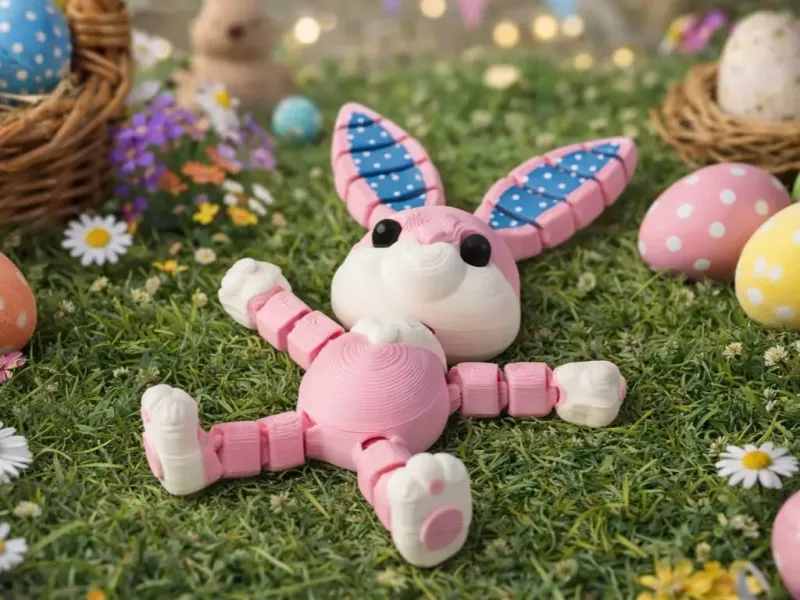 Flexi Easter Bunny - Articulated Fidget Toy Rabbit