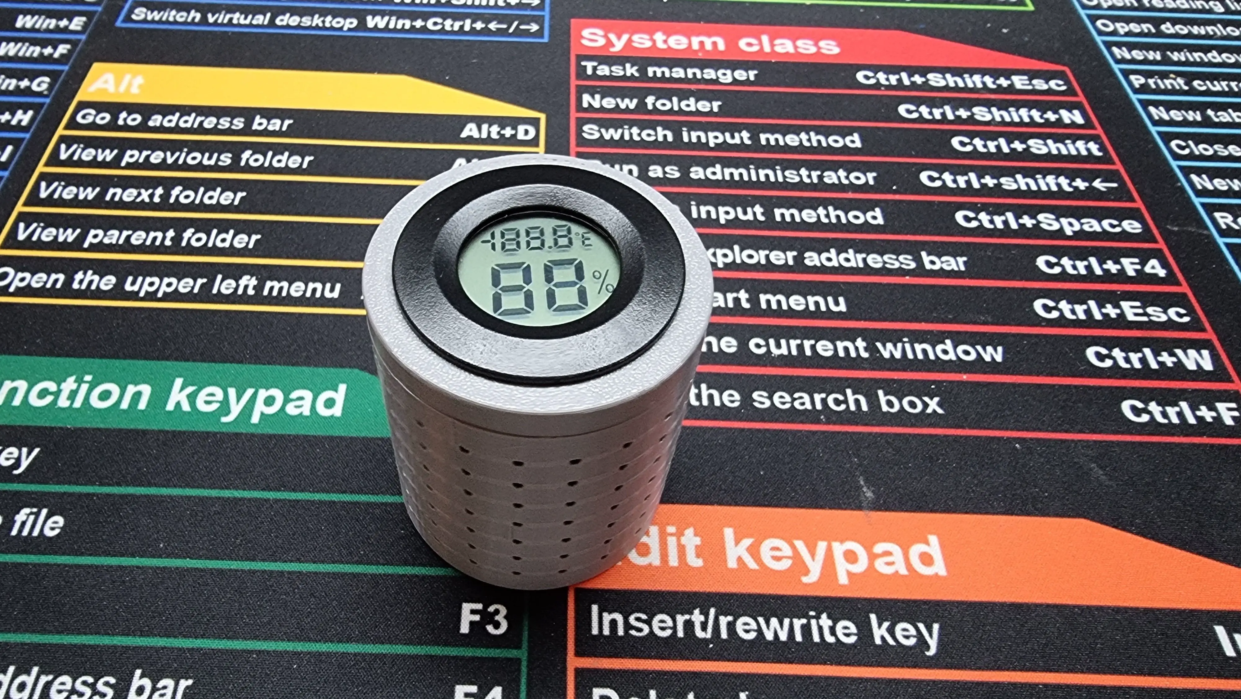 Recipiente de gel de sílice con sensor de temperatura y humedad