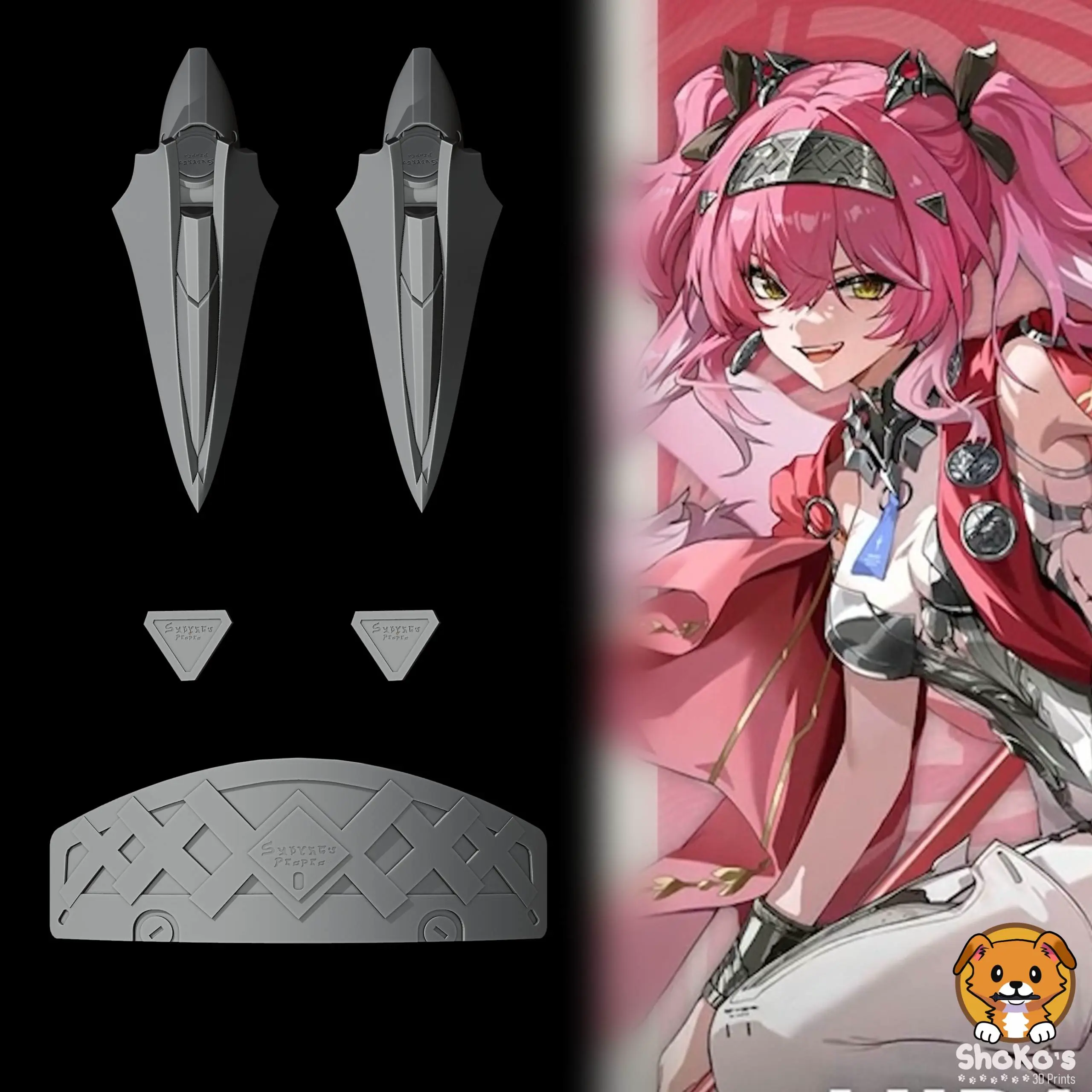 Lupa - Hair Accesories - Wuthering Waves Cosplay Props