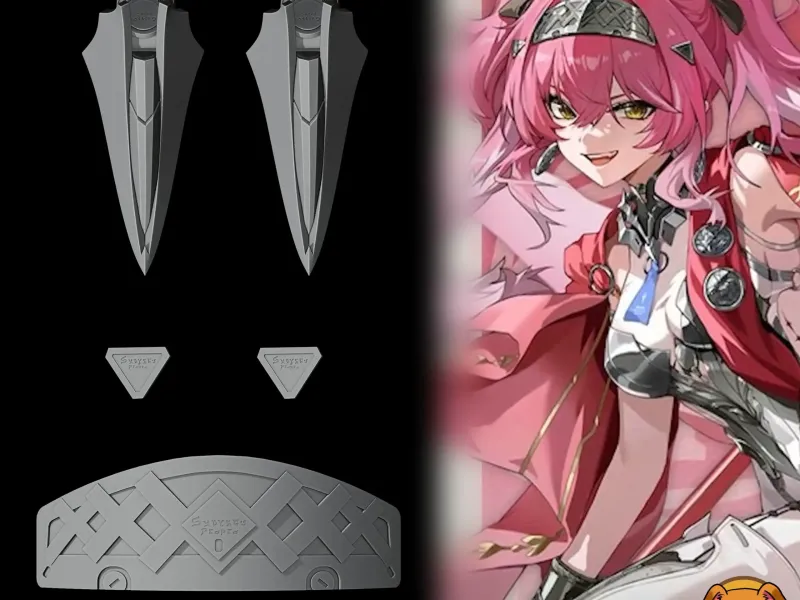 Lupa - Hair Accesories - Wuthering Waves Cosplay Props
