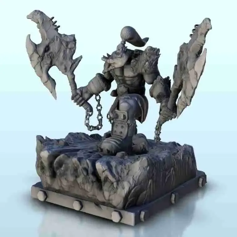 Orc hero with double axes 11 - miniatures warhammer figure