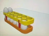 bandeja de ovos de dois níveis 2X12-1