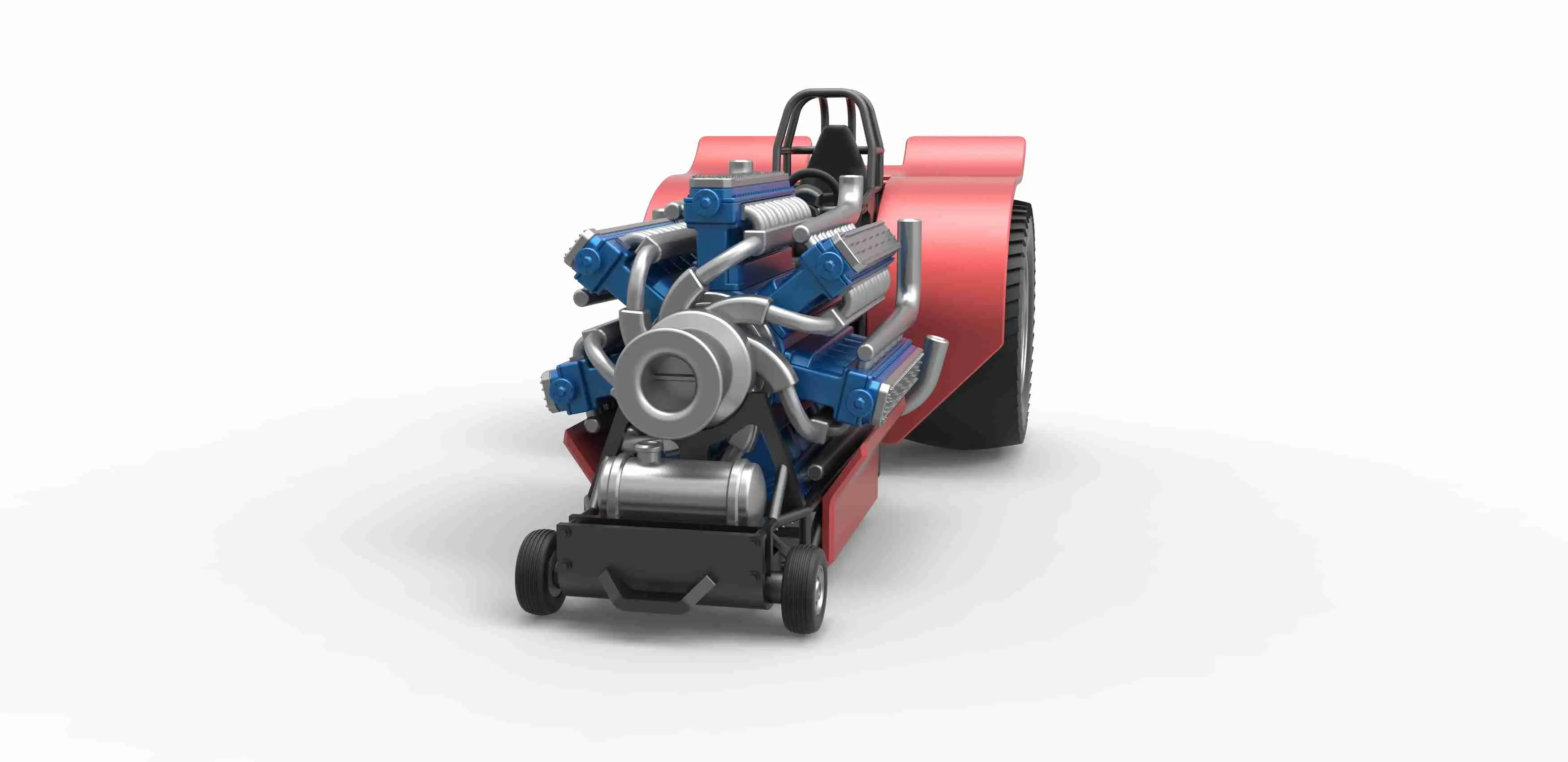 Pulling tractor with 42 cylinder Radial engine Scale 1;25