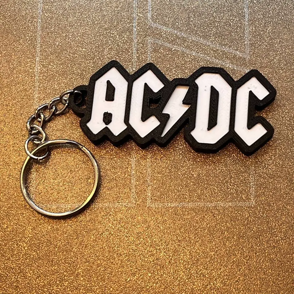 3D Printer Files | 3MF File | Keychain AC/DC