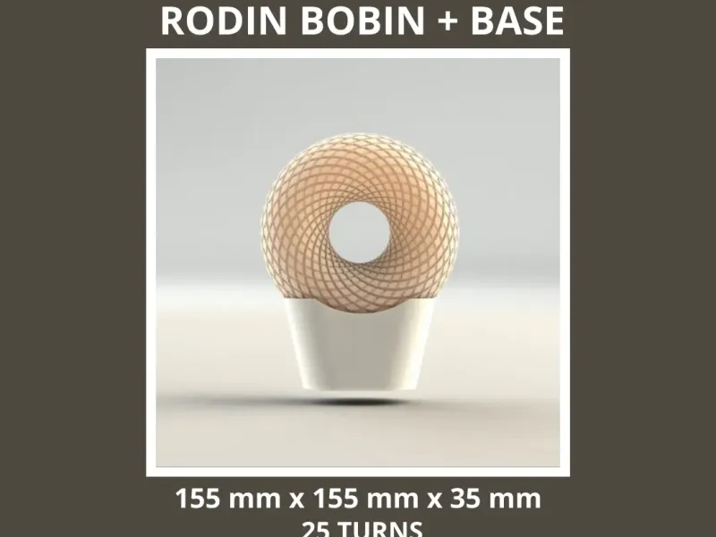RODIN COIL METAL WIRE MOLD ORGONE - 155 x 155 x 35 mm