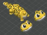 Cute leopard gecko STL File, Articulated Flexi Fidget Toy-6