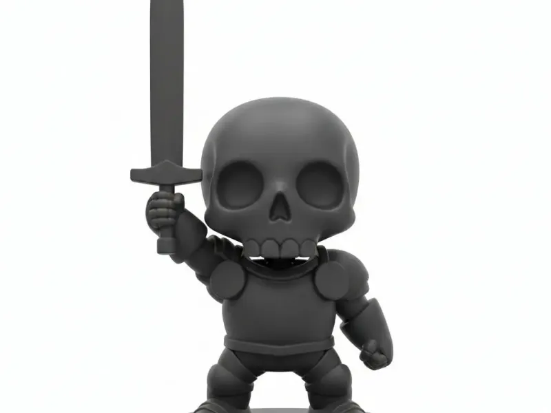 Chibi Skeleton Warrior – Cute Undead Knight