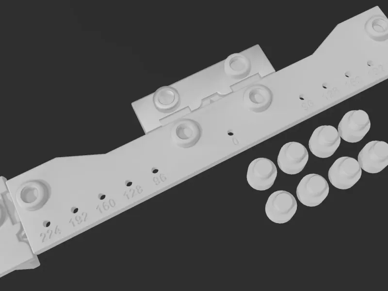 Jig/template for installing furniture handles