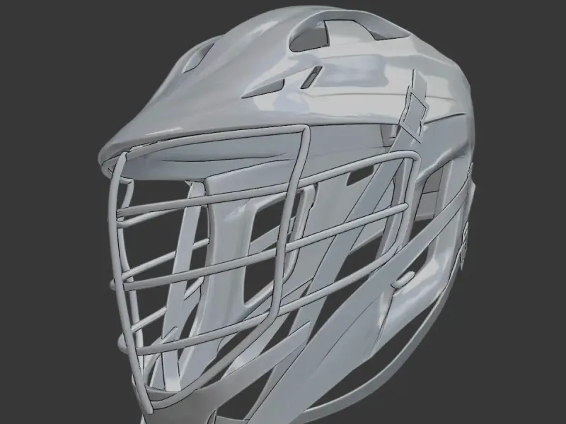 Lacrosse Helmet – High-Detail 3D Printable Sports Helmet