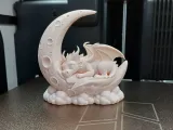 Drago dormiente sulla luna crescente-3