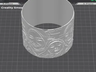 Cylinder Lithophane of Family Photograph